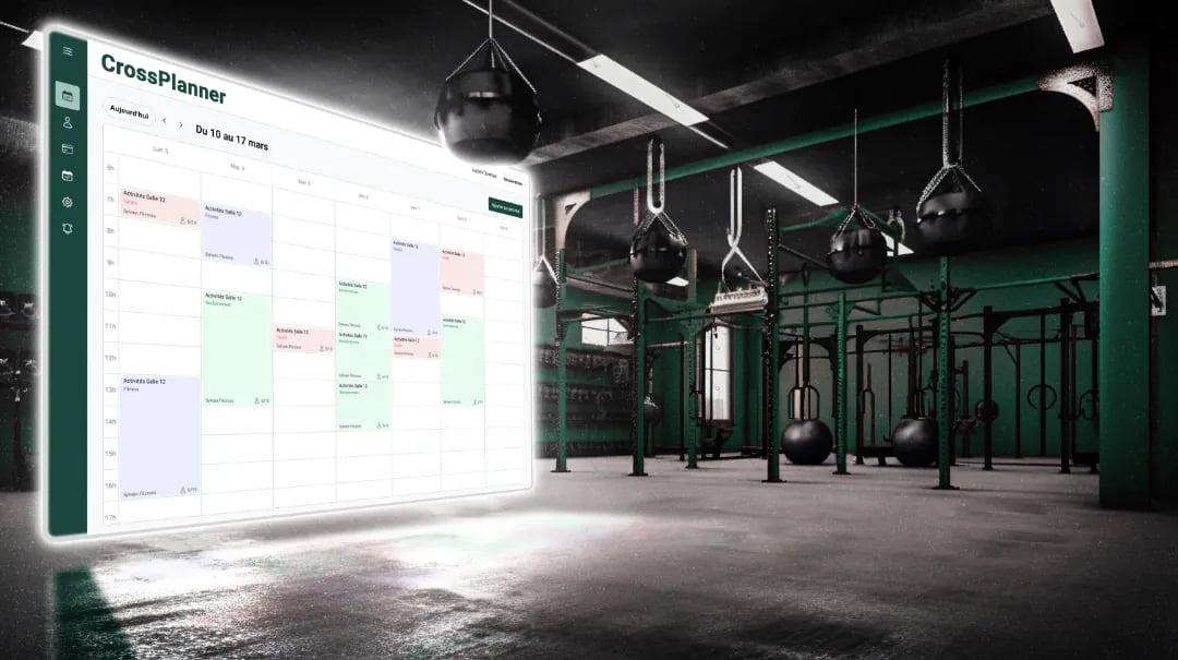 Interface CrossPlanner pour gérer box CrossFit, cours Pilates et Yoga